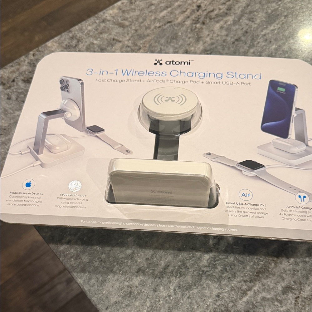 3-in-1 Wireless Charging Stand - White